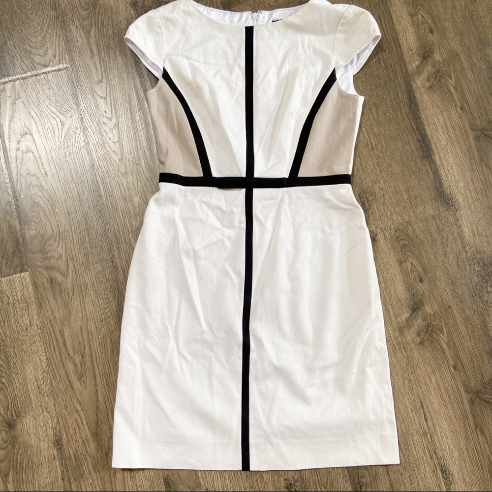 Tahari Arthur Levine white dress